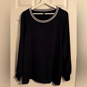Banana Republic Black Sweatshirt with White Accents